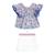 Ensemble été   blouse fleurie  & jupe short Violet bleu blanc 1 - vertbaudet enfant 