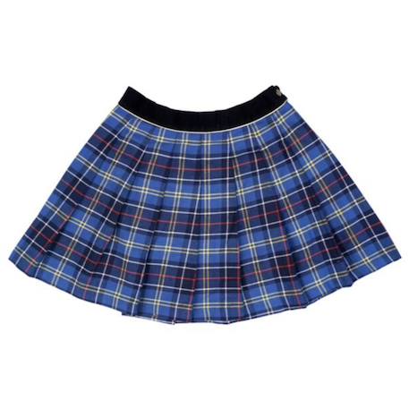 Jupe plissée hiver   carreaux tartan   london Bleu jaune+Bleu marine rouge+Gris anthracite+Rouge 3 - vertbaudet enfant 