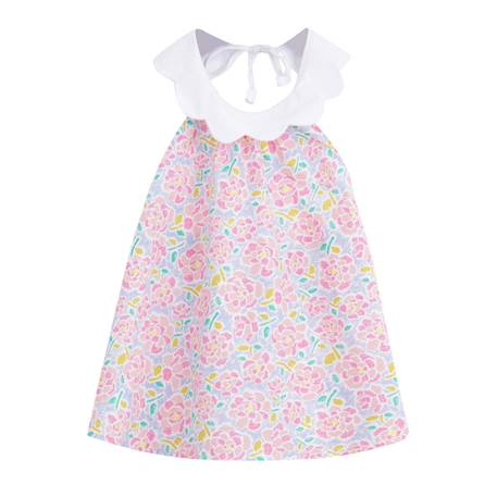 Blouse liberty     tulipe Rose bleu pastel 3 - vertbaudet enfant 