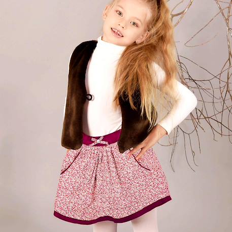Fille-Jupe   hiver   velours   lilou