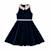 Robe  qui tourne velours   et col    hepburn Bleu marine bleu roi+Bleu marine rose 9 - vertbaudet enfant 