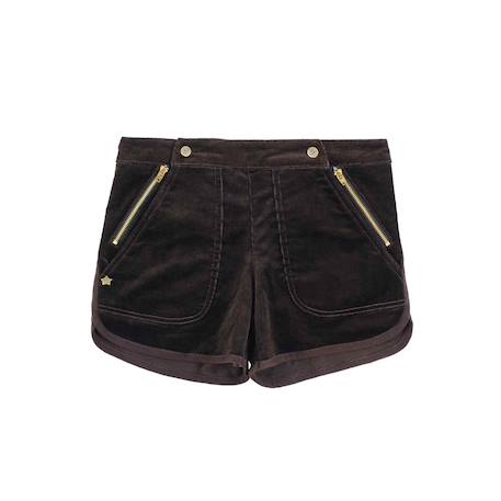 Short hiver   velours coton   mimi Marron 1 - vertbaudet enfant 