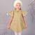 Robe fleurie   manches papillon   butterfly Vert kaki fleuri 1 - vertbaudet enfant 