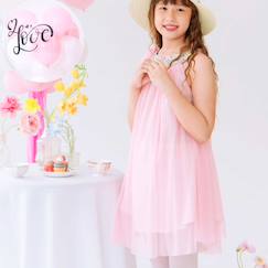 Robe demoiselle d'honneur  poudré  col liberty   alizee  - vertbaudet enfant