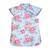 Blouse    fleurie  à col mao  annam Bleu turquoise rose fuchsia 3 - vertbaudet enfant 