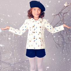 Veste croisée   coton  imprimé lapins   josephine  - vertbaudet enfant