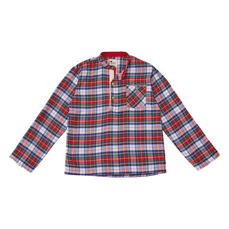 Chemise de noël  en flanelle tartan   rimbaud Rouge noir 3 - vertbaudet enfant 