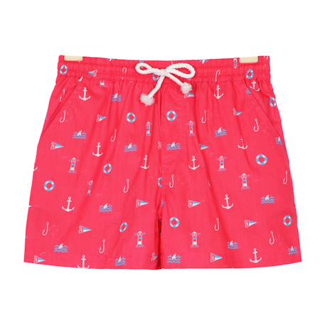 Short de bain   imprimé marin    swimboy Rouge bleu ciel 1 - vertbaudet enfant 