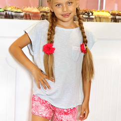 T-shirt été   coton effet bambou     lili  - vertbaudet enfant