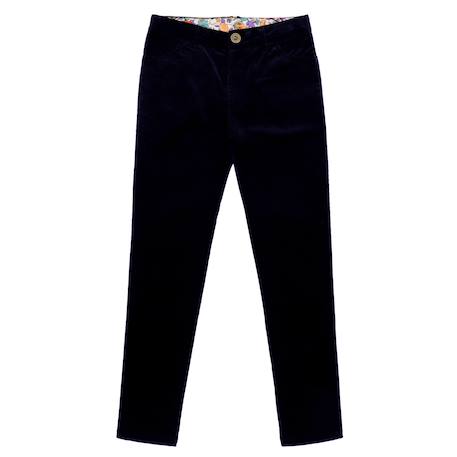 Pantalon slim velours    morgan Noir 3 - vertbaudet enfant 