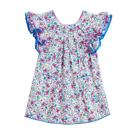 Robe  été   ample  butterfly Bleu marine+Jaune bleu+Rose bleu pastel+Violette bleu 21 - vertbaudet enfant 