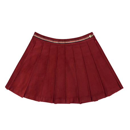 Jupe plissée   coton gabardine   london Bordeaux 3 - vertbaudet enfant 