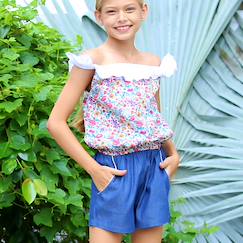 Combi-short  fleuri liberty fleuri   lolita  - vertbaudet enfant