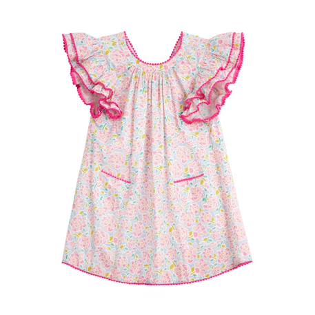 Robe  été   ample  butterfly Bleu marine+Jaune bleu+Rose bleu pastel+Violette bleu 15 - vertbaudet enfant 