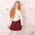 Jupe plissée   coton gabardine   london Bordeaux 1 - vertbaudet enfant 