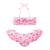 Maillot de bain    imprimé papillon  swan Rose fuchsia blanc 1 - vertbaudet enfant 