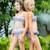 Maillot de bain 2 pièces liberty    swan Bleu liberty 3 - vertbaudet enfant 