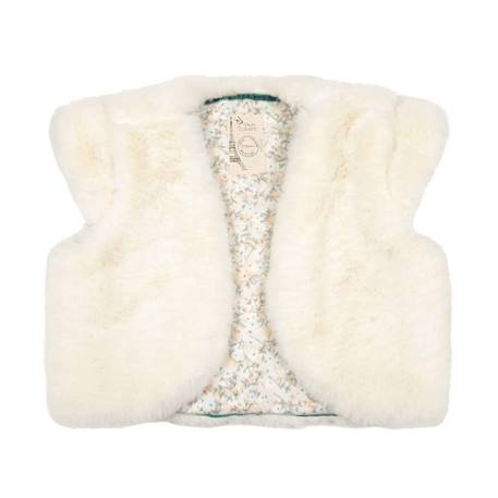 Veste boléro cérémonie   fausse fourrure   peluche Beige 3 - vertbaudet enfant 