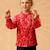 Blouse fleurie   avec col à volants  lili rose Rouge 1 - vertbaudet enfant 