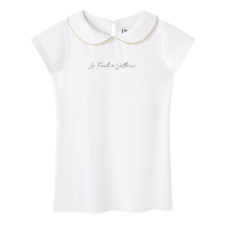 T-shirt  col claudine  à manches courtes  sophia Blanc or 3 - vertbaudet enfant 