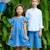 Robe  été  tie and dye ample  butterfly Bleu blanc 1 - vertbaudet enfant 