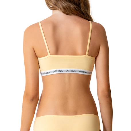 Lot de 2 brassières My petit prix Jean-fleurs+Orange-pois 7 - vertbaudet enfant 