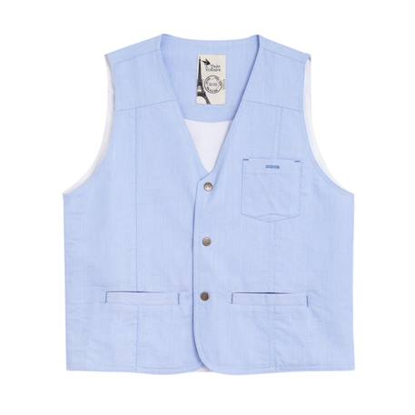 Gilet de costume été     st germain Bleu ciel 3 - vertbaudet enfant 