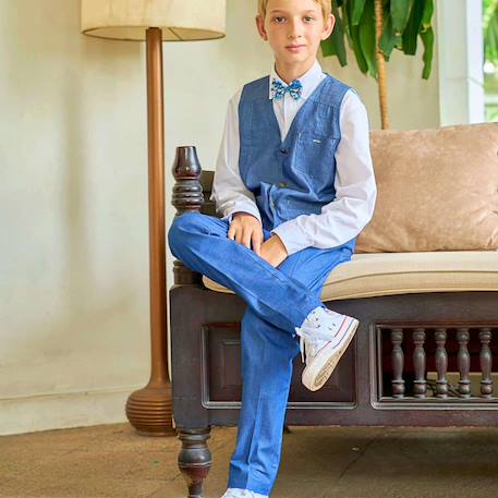 Pantalon costume  marine   ambroise Bleu marine 1 - vertbaudet enfant 