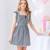 Robe  vichy  et  à volants  lili Noir et blanc 1 - vertbaudet enfant 