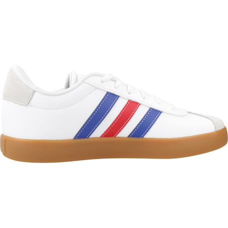 Baskets garçon en cuir à lacets court Blanc white 1 - vertbaudet enfant 