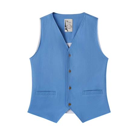 Gilet de costume     st germain Bleu ciel 3 - vertbaudet enfant 