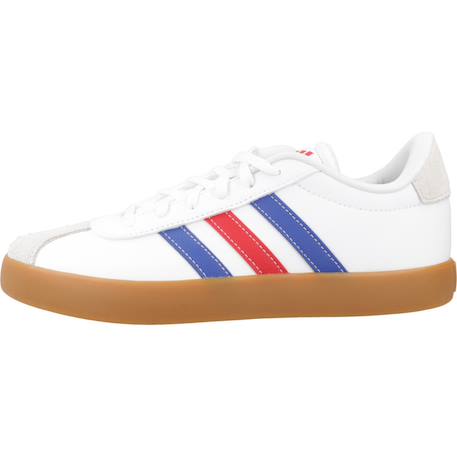 Baskets garçon en cuir à lacets court Blanc white 2 - vertbaudet enfant 