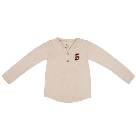 T-shirt manches longues  coton jersey   elvis Beige 3 - vertbaudet enfant 