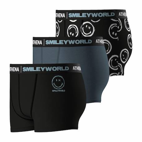 Lot de 3 boxers smileyworld® i Marine-print smiley+Noir-print smiley 6 - vertbaudet enfant 