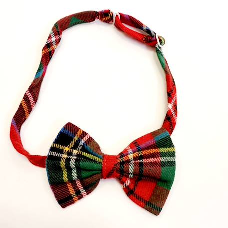 Nœud papillon noël enfant  tartan Rouge clair tartan blanc vert+Rouge foncé vert sapin 8 - vertbaudet enfant 