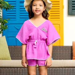 Tunique plage    avec short assorti   love  - vertbaudet enfant