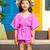 Tunique plage    avec short assorti   love Rose fuchsia 1 - vertbaudet enfant 