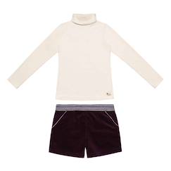 Ensemble hiver   sous-pull  & short  marron  - vertbaudet enfant