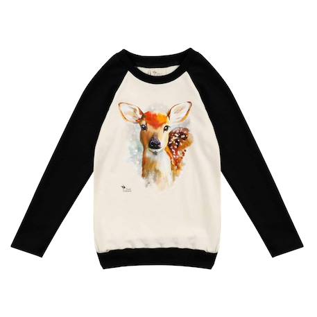Sweat    imprimé bambi  the fawn Beige marron 3 - vertbaudet enfant 
