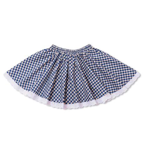 Jupe  vichy   et   cancan Bleu marine blanc 3 - vertbaudet enfant 