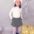 Jupe courte hiver    pied de poule  et    emma peel Noir et blanc 1 - vertbaudet enfant 