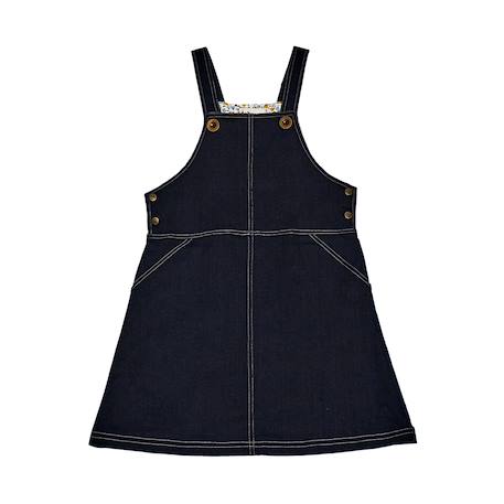 Robe salopette   jeans     lola Bleu marine 3 - vertbaudet enfant 