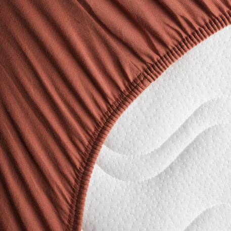 Drap housse coton bio jersey- berceau Blanc+Ecru+Eucalyptus+Naturel+Terracotta 19 - vertbaudet enfant 