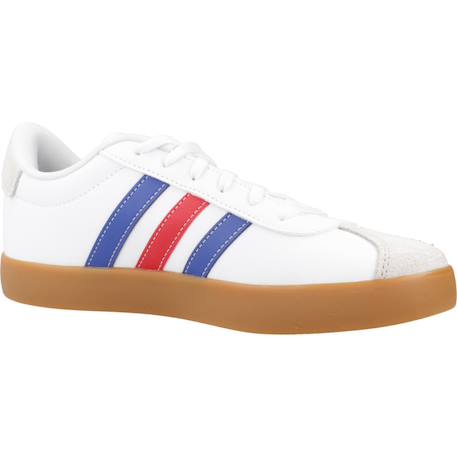 Baskets garçon en cuir à lacets court Blanc white 5 - vertbaudet enfant 