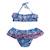 Maillot de bain  2 pièces liberty  et   swan Bleu rouge 3 - vertbaudet enfant 