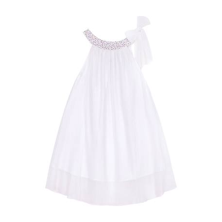 Robe cérémonie   à col liberty   alizee Blanc violet liberty 3 - vertbaudet enfant 