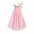 Robe demoiselle d'honneur   col fleuri   alizee Rose poudré jaune fleuri 3 - vertbaudet enfant 