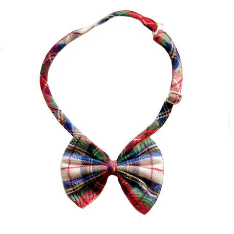 Nœud papillon noël enfant  tartan Rouge clair tartan blanc vert+Rouge foncé vert sapin 3 - vertbaudet enfant 