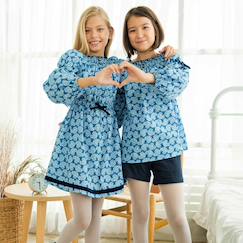 Robe  fleurie   à manches longues et col smocks  chimene  - vertbaudet enfant