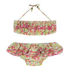 Maillot de bain 2 pièces  liberty  pièceà volants  swan  - vertbaudet enfant
